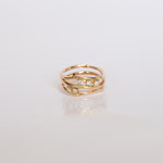 Ring 14 kt Gelbgold mit Diamanten