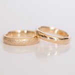 Eheringe 14 kt Gelbgold diamantiert und glänzend