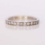 Verlobungsring 14 kt Weissgold mit Brillanten