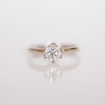 Verlobungsring  14 kt Weissgold mit Diamant