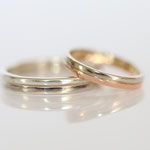 Eheringe 14 kt Weiss-, und Rotgold