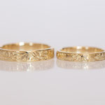 Eheringe 14 kt Gelbgold graviert