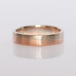 Eheringe 14 kt Weiss-, und Rotgold Sinusring
