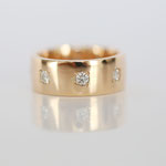 Eheringe 14 kt Gelbgold mit Diamanten