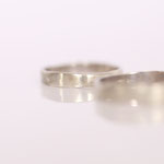 Eheringe 14 kt Weissgold gewellt seidenmatt 