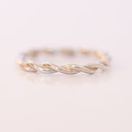 Ehering 14 kt Weissgold gedreht