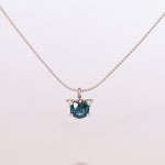 14 kt Weissgold Anhänger Topaz