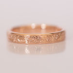 Eheringe 14 kt Rotgold graviert