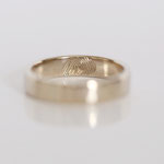 Eheringe 14 kt Weissgold mit gravierten Fingerabdruck