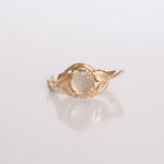 Verlobungsring 14 kt Rotgold mit Aquamarin