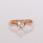 Verlobungsring 14 kt Rotgold mit Diamant