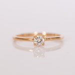Verlobungsring 14 kt Rotgold Diamant