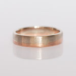 Eheringe 14 kt Weiss-, und Rotgold Sinusring
