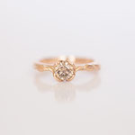 Verlobungsring 14 kt Rotgold mit Diamant 