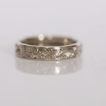 Eheringe 14 kt Weissgold graviert 