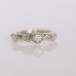 Eheringe 14 kt Weissgold mit Gravur und Diamant 