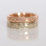 Eheringe 14 kt Rot- und Weissgold mit zusammenpassender Gravur