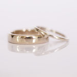 Eheringe 14 kt Weissgold glatt hochglanzpoliert 