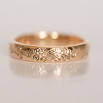 Eheringe 14 kt Rotgold graviert