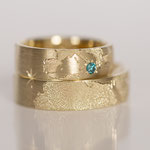 Eheringe 14 kt Gelbgold graviert Weltring