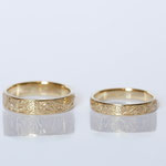 Eheringe 14 kt Gelbgold graviert