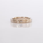 Ehering 14 kt Weissgold graviert