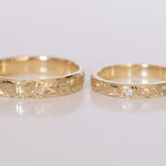 Eheringe 14 kt Gelbgold graviert