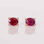 Ohrstecker Rotgold mit Rubin