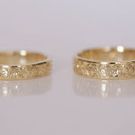 Eheringe 14 kt Gelbgold graviert
