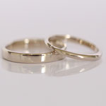 Eheringe 14 kt Weissgold glatt hochglanzpoliert 