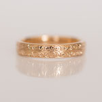 Eheringe 14 kt Rotgold graviert