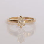 Verlobungsring 14 kt Gelbgold mit Diamant