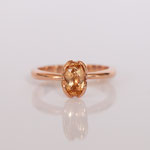 Verlobungsring 14 kt Rotgold mit Gold Topaz