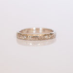 Eheringe 14 kt Weissgold graviert 