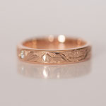 Eheringe 14 kt Rotgold graviert