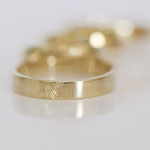 Eheringe 14 kt Gelbgold mit Fingerabdruck 