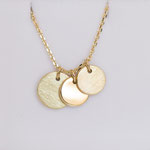14 kt Gelbgold Kette Kreise