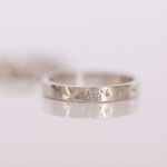 Eheringe 14 kt Weissgold mit Strukturhammer 