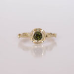 Verlobungsring 14 kt Gelbgold Rosenfassung