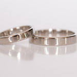 Eheringe 14 kt Weissgold mit glänzender Oberfläche