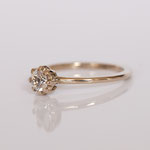 Verlobungsring 14 kt Weissgold mit Diamant