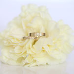 Eheringe 14 kt Gelbgold mit gravierten Fingerabdruck 