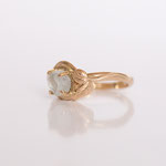 Verlobungsring 14 kt Rotgold mit Aquamarin