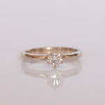 Verlobungsring 14 kt Weissgold mit Diamant 