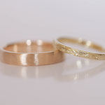 Eheringe 14 kt Rot-, und Gelbgold graviert