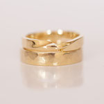 Eheringe 14 kt Gelbgold Möbiusband und angefeilt