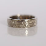 Eheringe 14 kt Weissgold graviert 