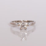 Verlobungsring 14 kt Weissgold mit Diamant