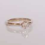 Verlobungsring 14 kt Weissgold mit Diamant 