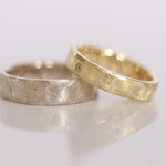 Eheringe 14 kt Gelbgold kreisdiamantiert 